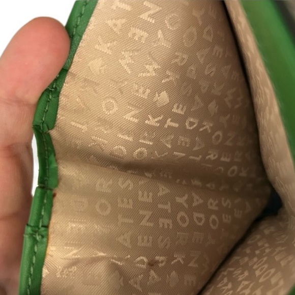 Kate Spade Wellesley Cara Bifold Leather Zip Around Wallet Kelly Green - Picture 5 of 9